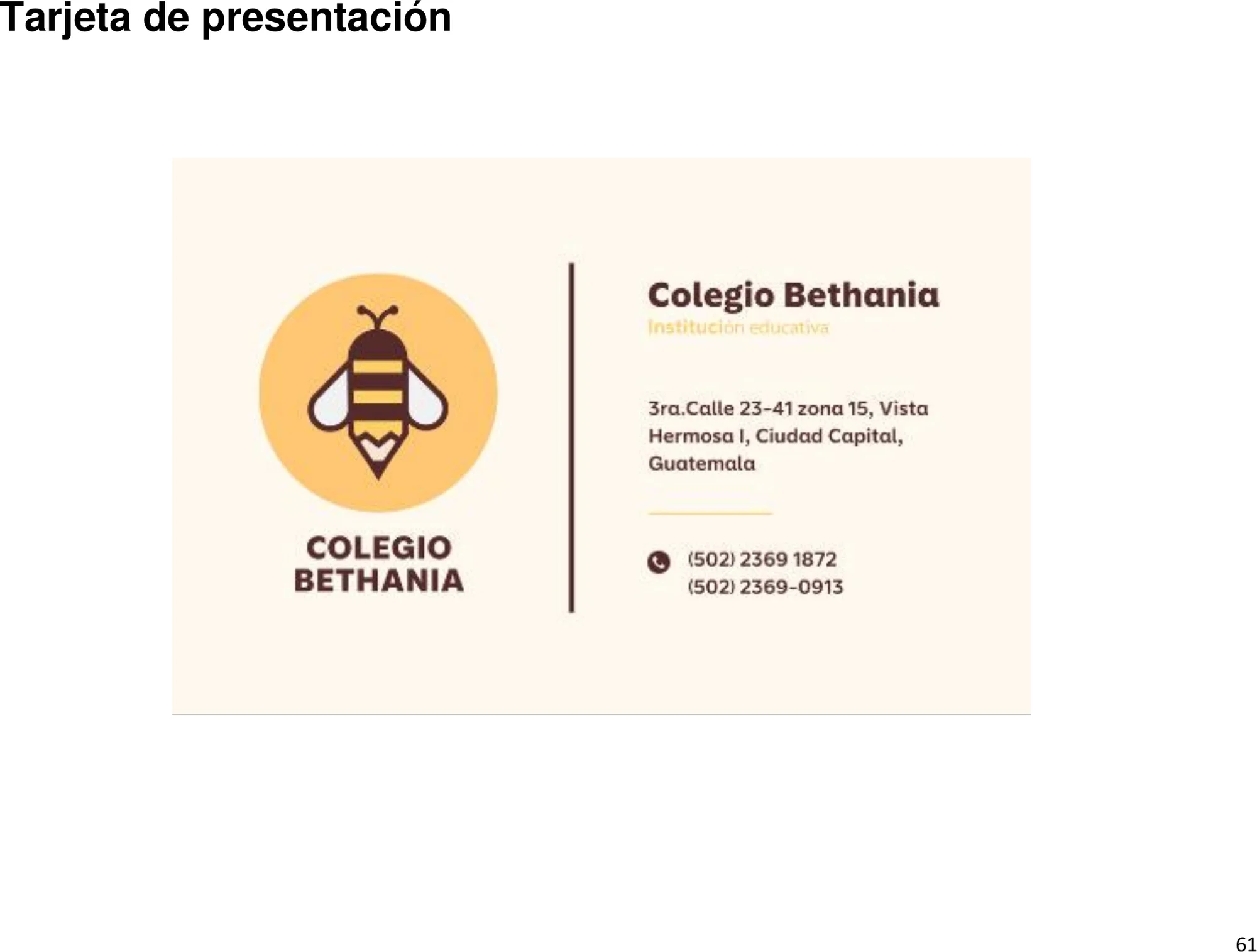 Manual de identidad visual — Instituto Bethania — imagen 6 de 8